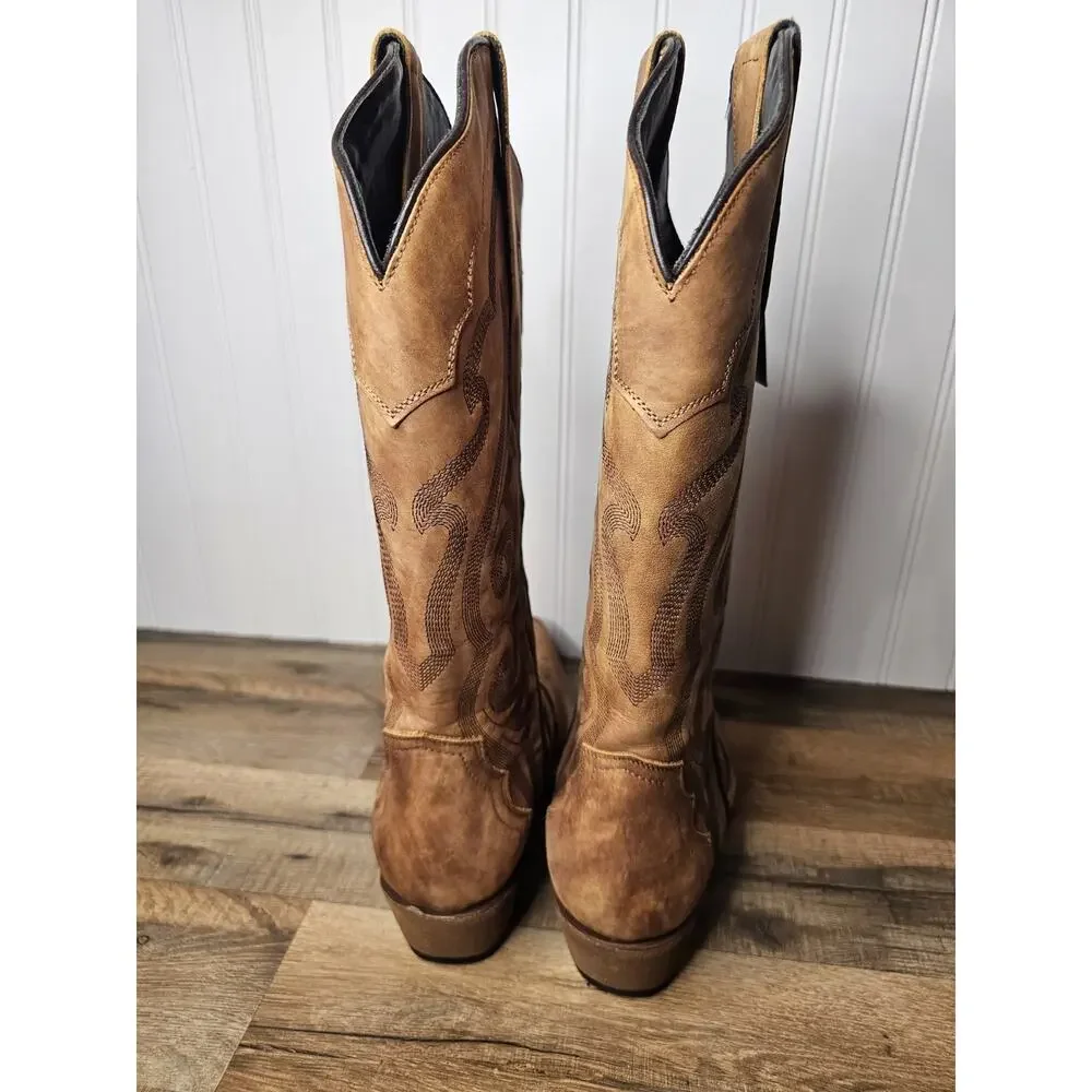 JB Dillon Reserve Ponderosa Leather Western Boots Women's 9 New Cowhide Calf - Picture 10 of 12